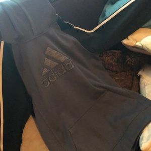 Adidas grey and black hoodie